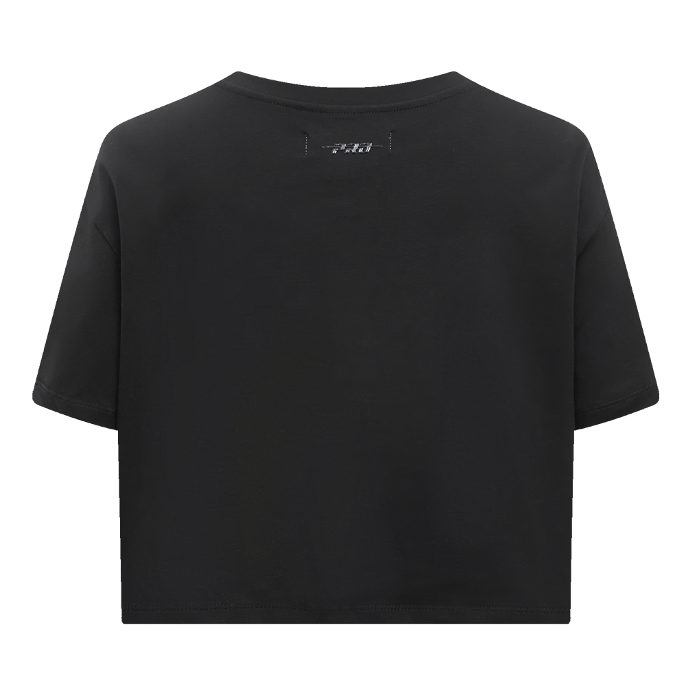 NHL CHICAGO BLACKHAWKS RETRO CLASSIC T-SHIRT À COUPE CARRÉE POUR FEMME (NOIR)