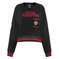 NHL CHICAGO BLACKHAWKS RETRO CLASSIC CHANDAIL À COL ROND CÔTELÉ POUR FEMME (NOIR/ROUGE/NOIR)