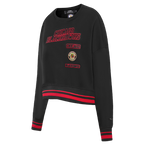 NHL CHICAGO BLACKHAWKS RETRO CLASSIC CHANDAIL À COL ROND CÔTELÉ POUR FEMME (NOIR/ROUGE/NOIR)