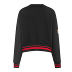 NHL CHICAGO BLACKHAWKS RETRO CLASSIC CHANDAIL À COL ROND CÔTELÉ POUR FEMME (NOIR/ROUGE/NOIR)