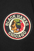 NHL CHICAGO BLACKHAWKS RETRO CLASSIC CHANDAIL À COL ROND CÔTELÉ POUR FEMME (NOIR/ROUGE/NOIR)