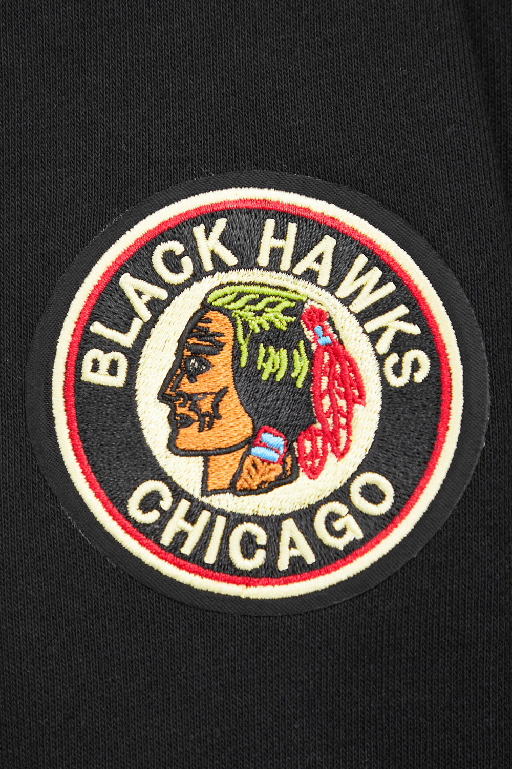 NHL CHICAGO BLACKHAWKS RETRO CLASSIC CHANDAIL À COL ROND CÔTELÉ POUR FEMME (NOIR/ROUGE/NOIR)