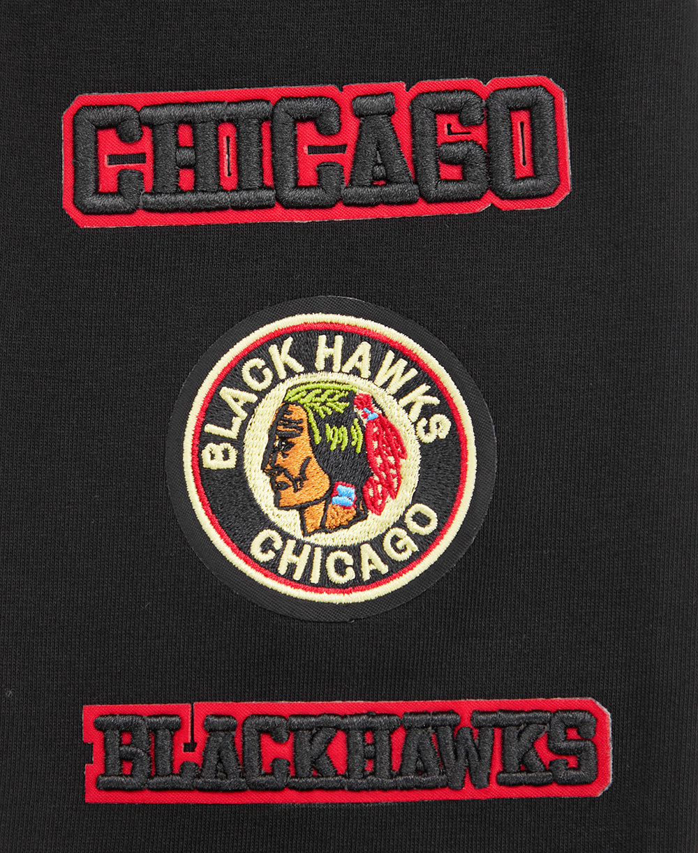 NHL CHICAGO BLACKHAWKS RETRO CLASSIC LEGGING EN JERSEY POUR FEMME (NOIR)