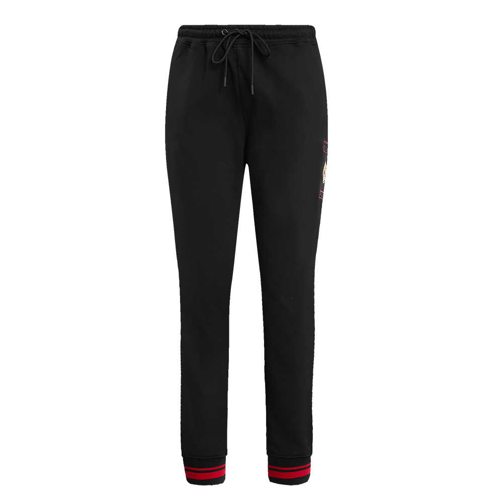 NHL CHICAGO BLACKHAWKS RETRO CLASSIC WOMEN'S RIB SWEATPANT (BLACK/RED/BLACK)