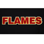 NHL CALGARY FLAMES CLASSIC CHENILLE MEN'S DK TEE (BLACK/RED)