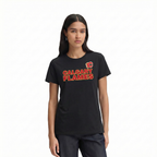 NHL CALGARY FLAMES CLASSIC T-SHIRT À MANCHES COURTES ET À COUPE AJUSTÉE POUR FEMME (NOIR)