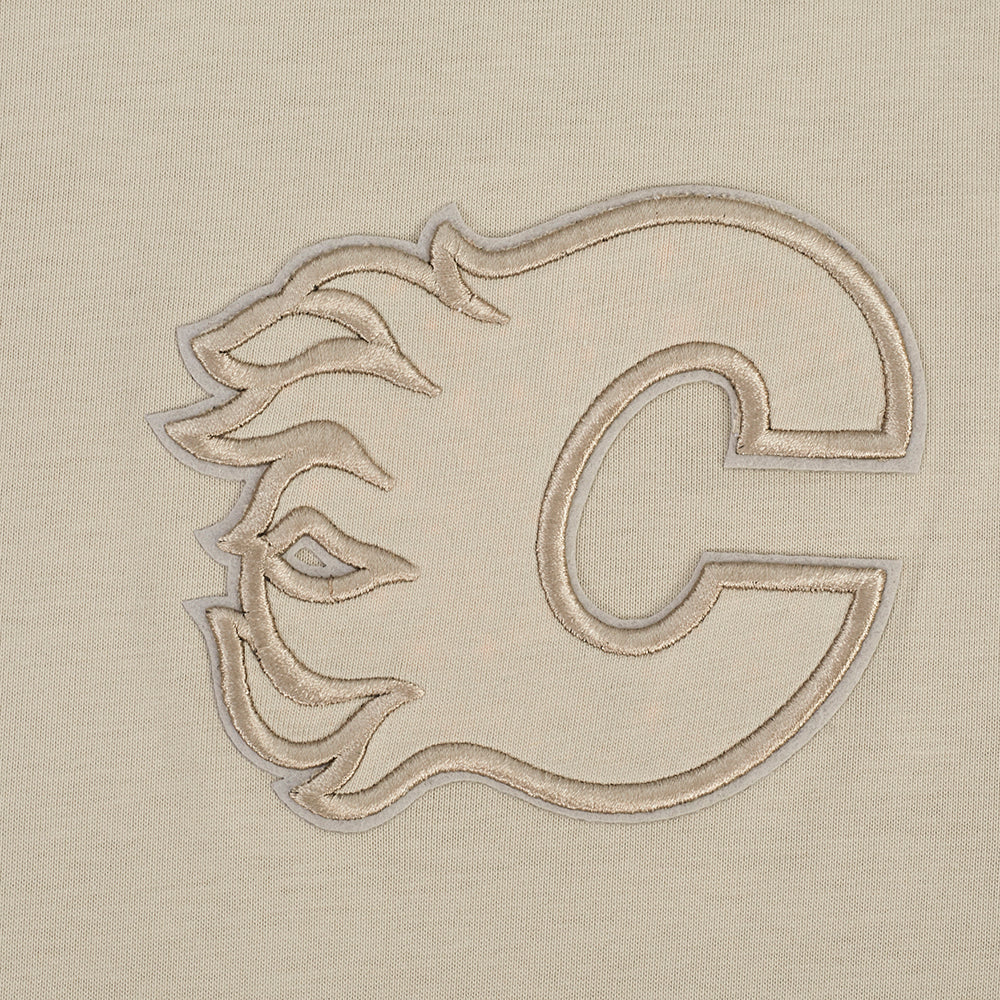 NHL CALGARY FLAMES NEUTRAL MEN'S  CJ DROP SHOULDER TEE (TAUPE)