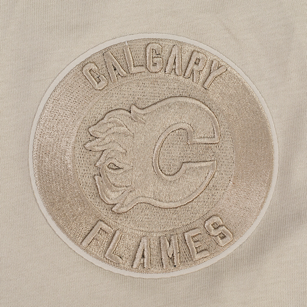 NHL CALGARY FLAMES NEUTRAL MEN'S  CJ DROP SHOULDER TEE (TAUPE)