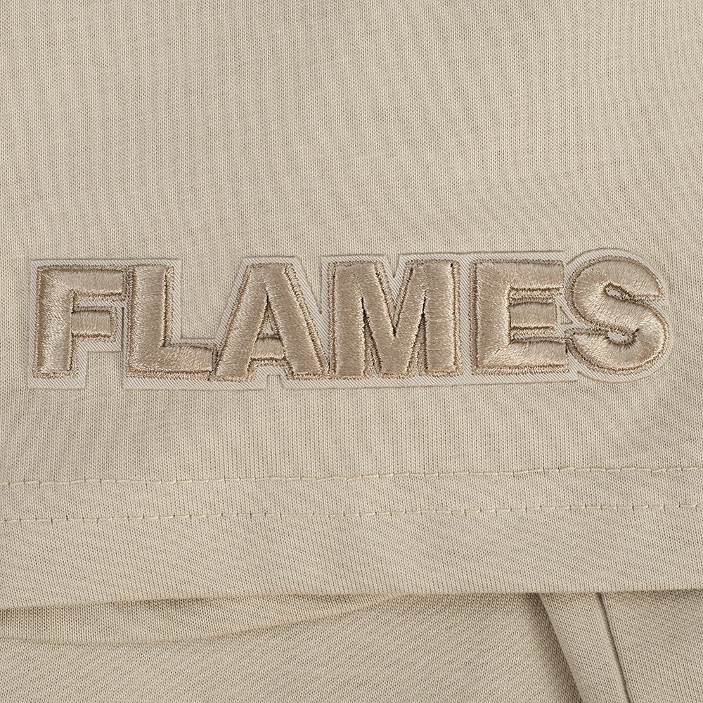 NHL CALGARY FLAMES NEUTRAL MEN'S  CJ DROP SHOULDER TEE (TAUPE)