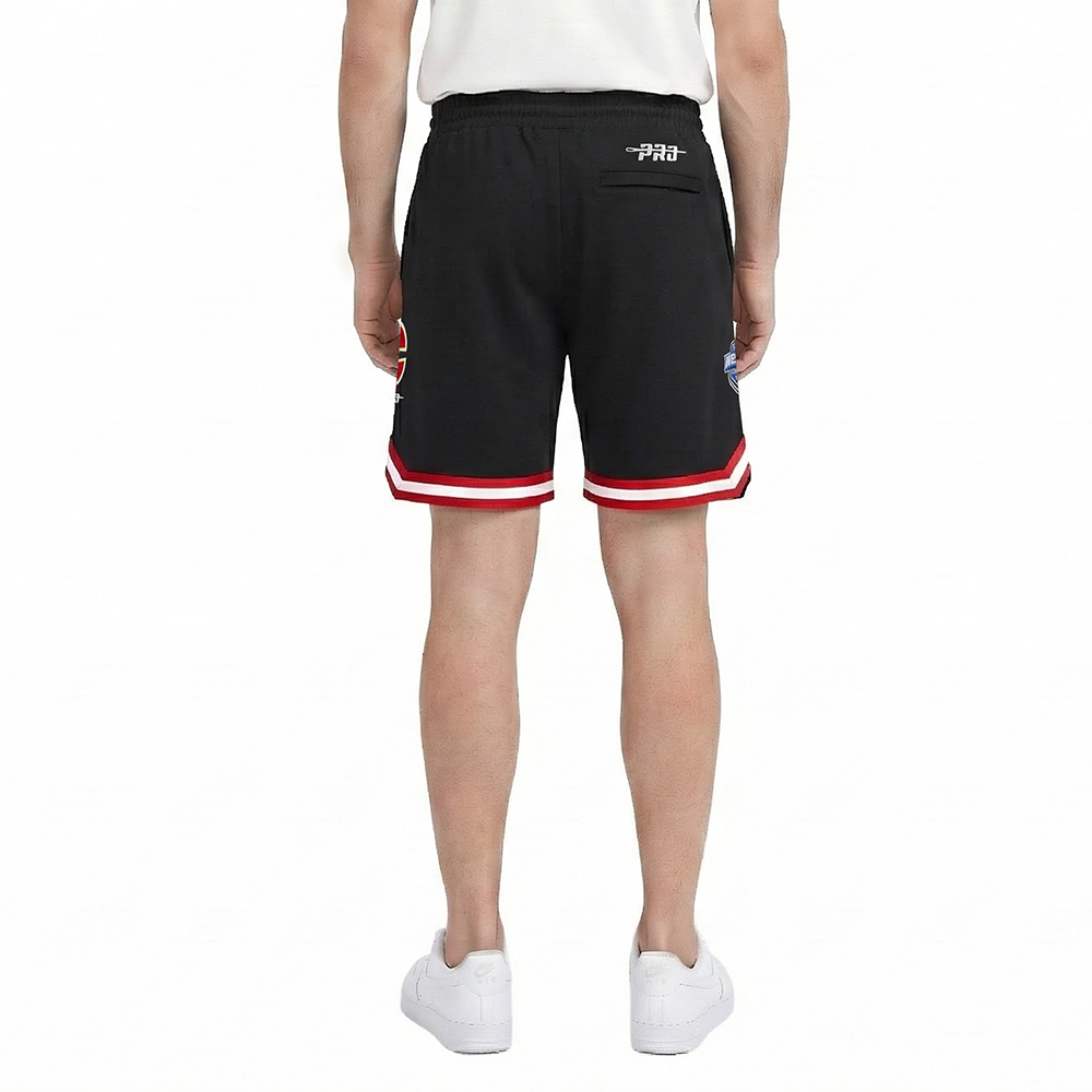 NHL CALGARY FLAMES CLASSIC CHENILLE MEN'S DK SHORT (BLACK/RED)