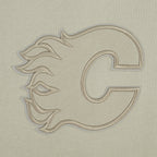 NHL CALGARY FLAMES NEUTRAL CHANDAIL À COL ROND EN MOLLETON À ÉPAULES TOMBANTES POUR HOMME (TAUPE)