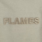 NHL CALGARY FLAMES NEUTRAL CHANDAIL À COL ROND EN MOLLETON À ÉPAULES TOMBANTES POUR HOMME (TAUPE)