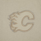 NHL CALGARY FLAMES NEUTRAL MEN'S  DROP SHOULDER FLC PO HOODIE (TAUPE)