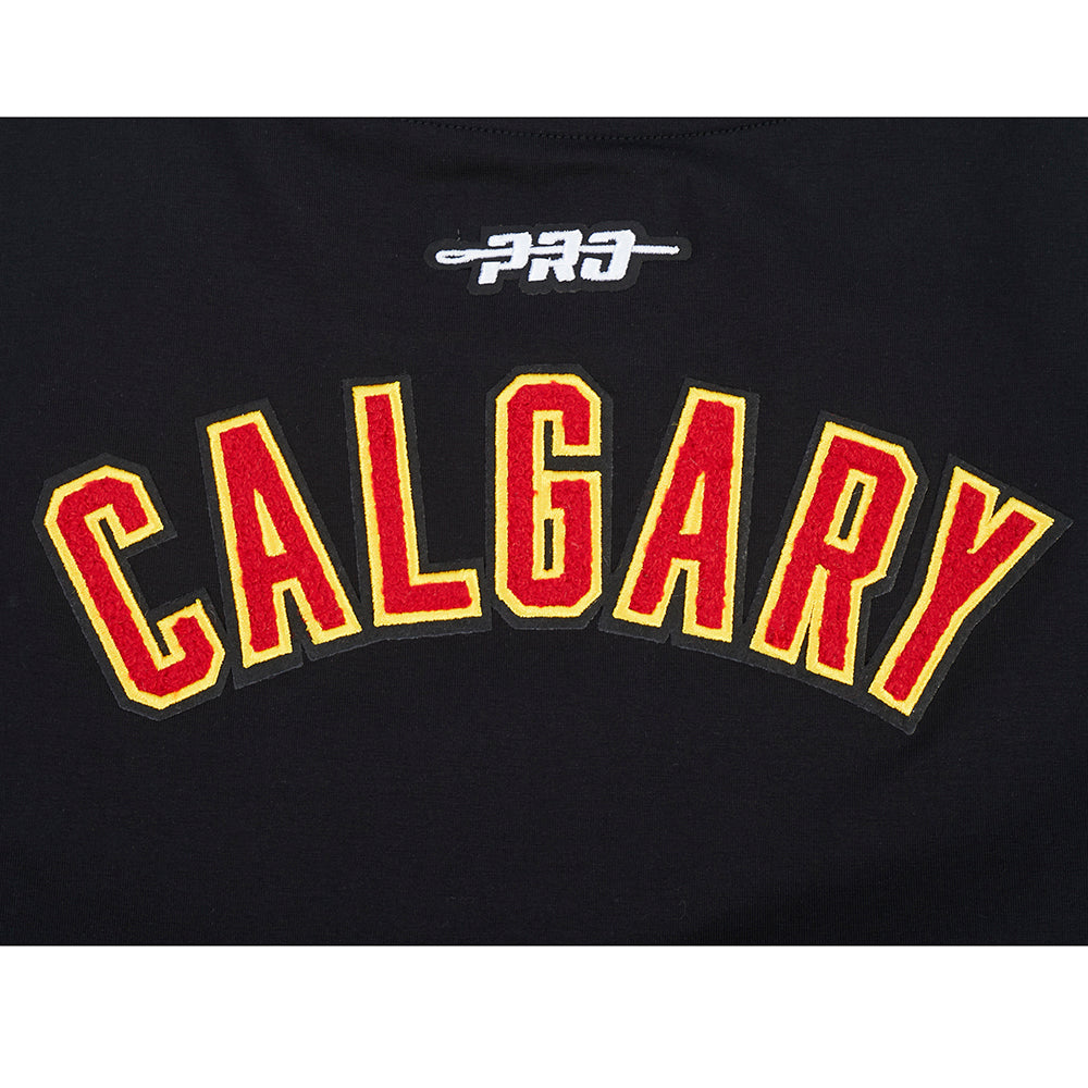 NHL CALGARY FLAMES CLASSIC WOMEN'S SJ BOXY TEE (BLACK)