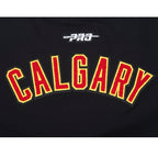 NHL CALGARY FLAMES CLASSIC WOMEN'S SJ BOXY TEE (BLACK)