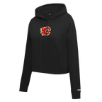NHL CALGARY FLAMES CLASSIC WOMEN'S FLC CROPPED PO HOODIE (BLACK)