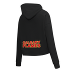 NHL CALGARY FLAMES CLASSIC WOMEN'S FLC CROPPED PO HOODIE (BLACK)