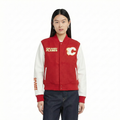NHL CALGARY FLAMES CLASSIC WOMEN'S VARSITY JACKET (RED/WHITE)