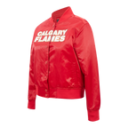 NHL CALGARY FLAMES CLASSIC WOMEN'S SATIN JACKET (RED)