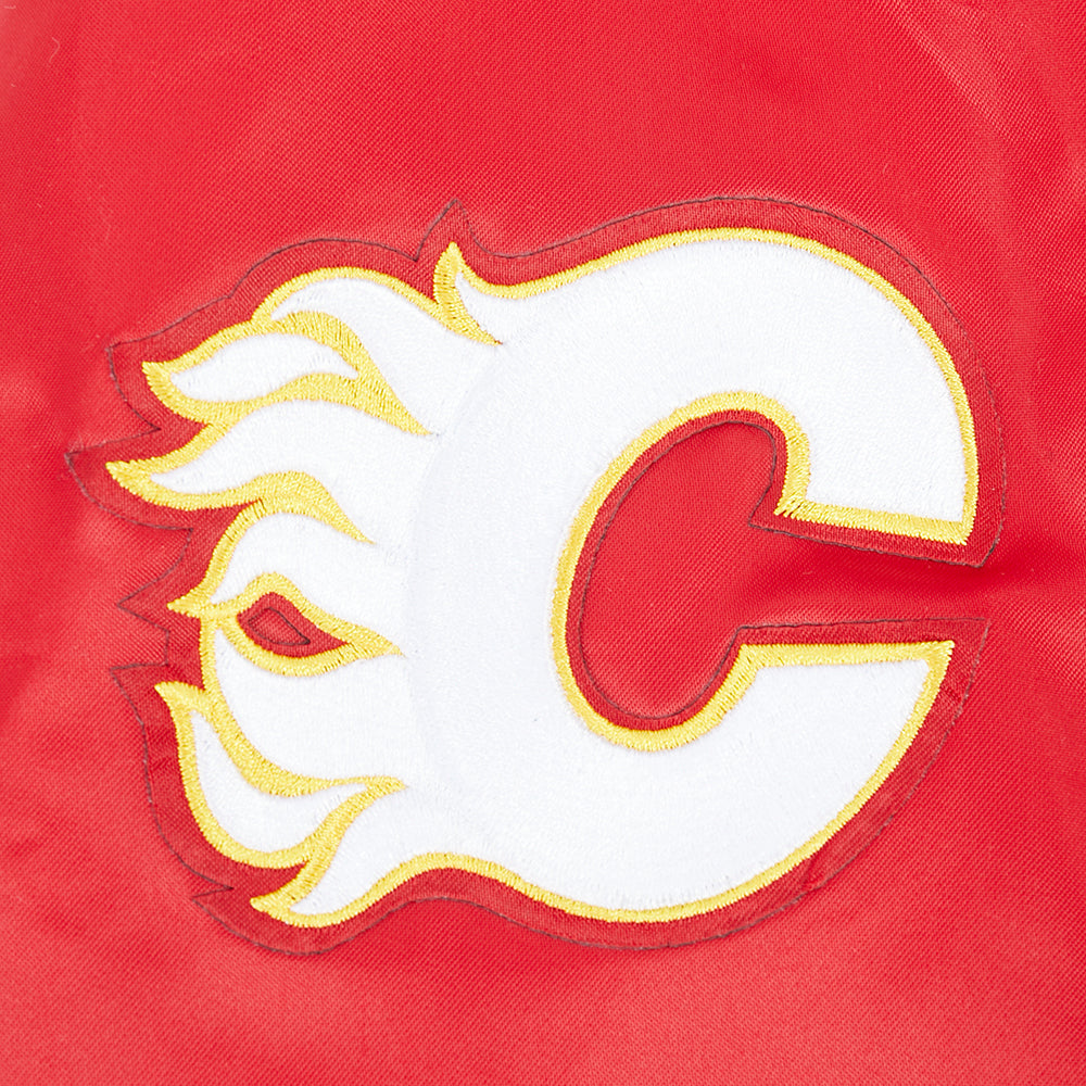 NHL CALGARY FLAMES CLASSIC WOMEN'S SATIN JACKET (RED)