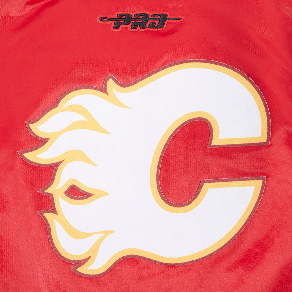 NHL CALGARY FLAMES CLASSIC WOMEN'S SATIN JACKET (RED)