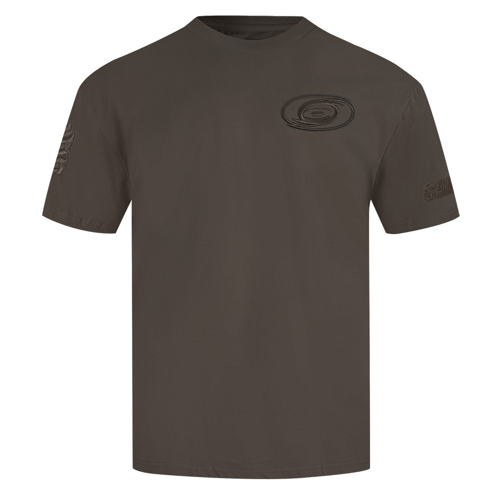 NHL CAROLINA HURRICANES NEUTRAL T-SHIRT EN JERSEY DE COTON À ÉPAULES TOMBANTES POUR HOMME (TAUPE FONCÉ)
