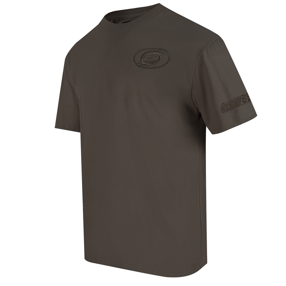 NHL CAROLINA HURRICANES NEUTRAL T-SHIRT EN JERSEY DE COTON À ÉPAULES TOMBANTES POUR HOMME (TAUPE FONCÉ)