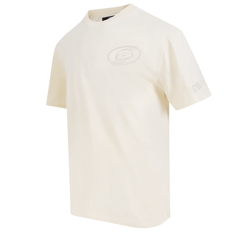 NHL CAROLINA HURRICANES NEUTRAL T-SHIRT EN JERSEY DE COTON À ÉPAULES TOMBANTES POUR HOMME (COQUILLE D'ŒUF)