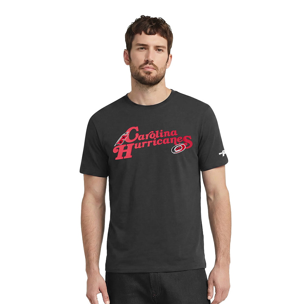 NHL CAROLINA HURRICANES SOUVENIR T-SHIRT EN JERSEY SIMPLE POUR HOMME (NOIR)