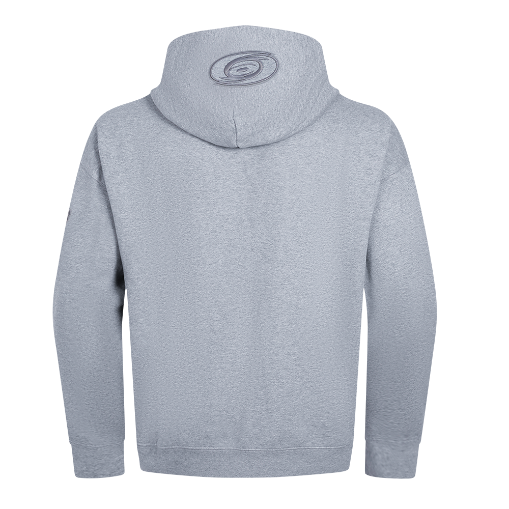 NHL CAROLINA HURRICANES NEUTRAL MEN'S DROP SHOULDER FLC PO HOODIE (DARK HEATHER GRAY)