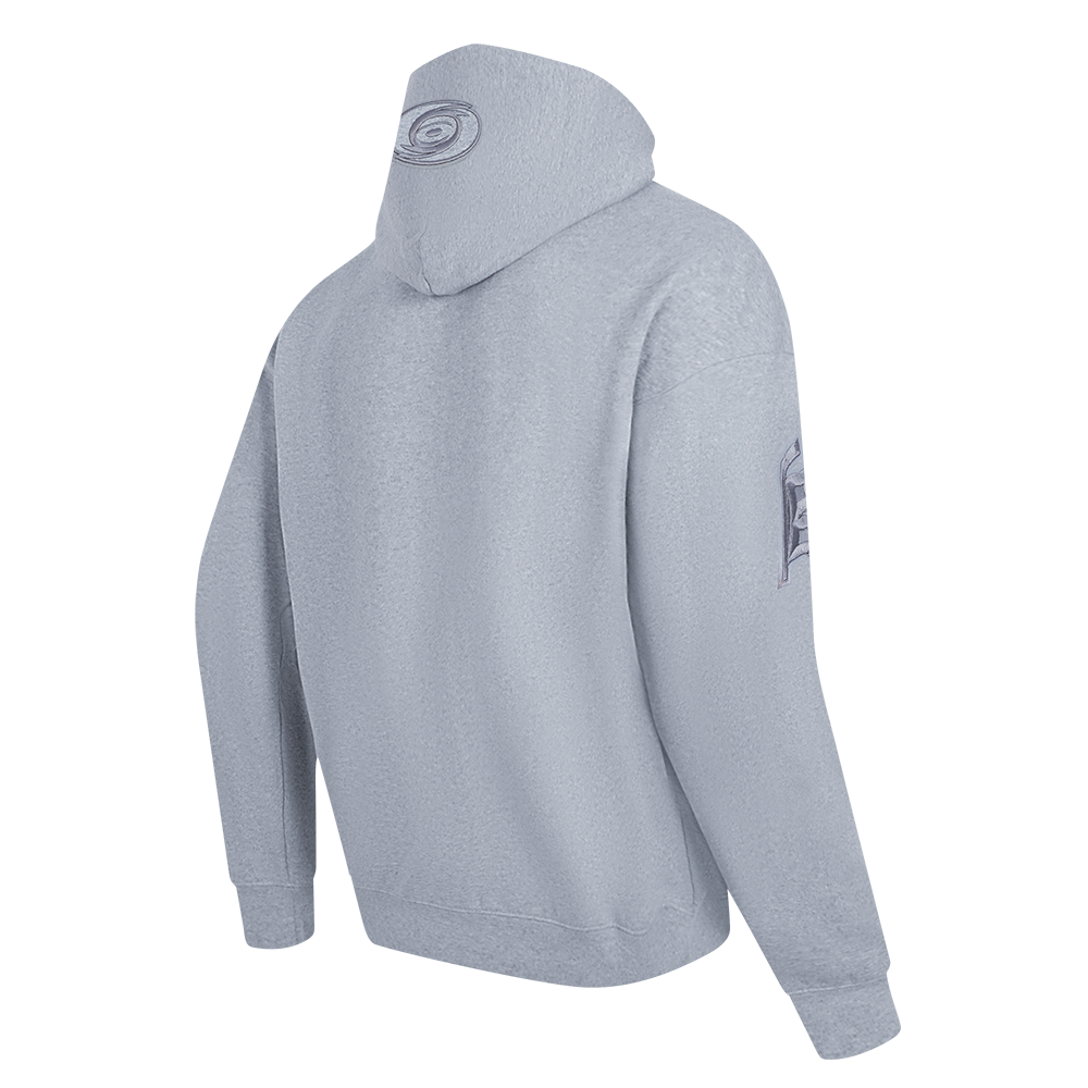 NHL CAROLINA HURRICANES NEUTRAL MEN'S DROP SHOULDER FLC PO HOODIE (DARK HEATHER GRAY)