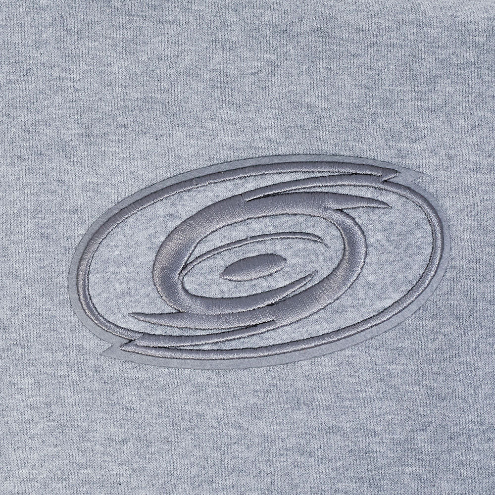 NHL CAROLINA HURRICANES NEUTRAL MEN'S DROP SHOULDER FLC PO HOODIE (DARK HEATHER GRAY)