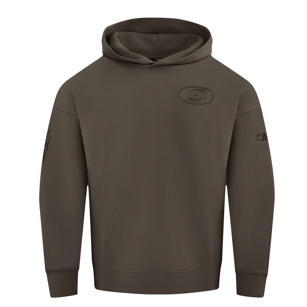 NHL CAROLINA HURRICANES NEUTRAL MEN'S  DROP SHOULDER FLC PO HOODIE (DARK TAUPE)