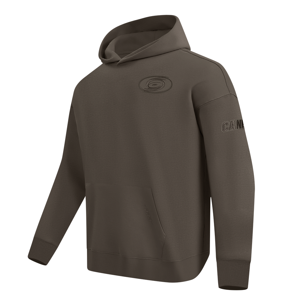 NHL CAROLINA HURRICANES NEUTRAL MEN'S  DROP SHOULDER FLC PO HOODIE (DARK TAUPE)