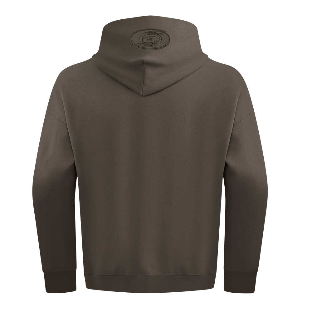 NHL CAROLINA HURRICANES NEUTRAL MEN'S  DROP SHOULDER FLC PO HOODIE (DARK TAUPE)