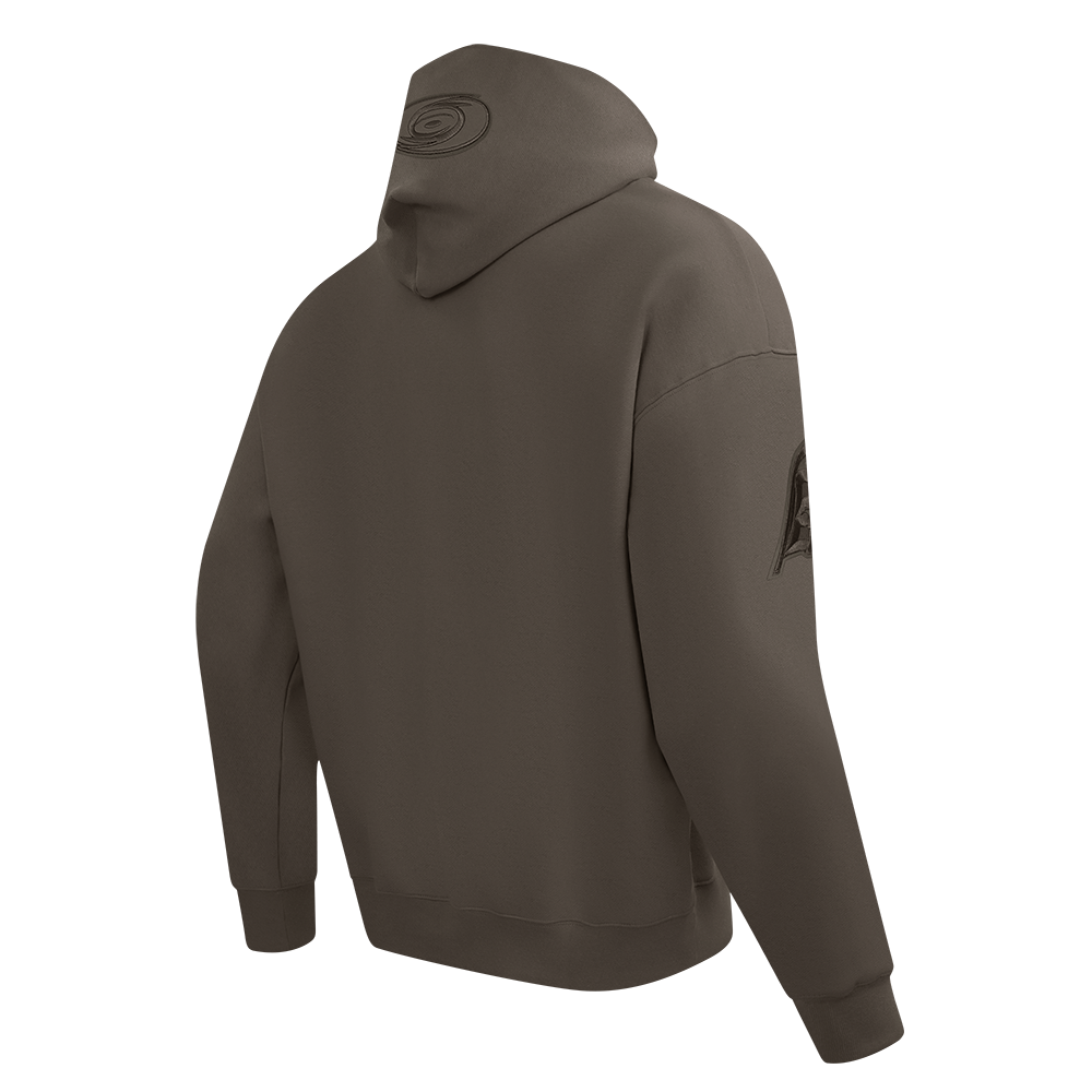 NHL CAROLINA HURRICANES NEUTRAL MEN'S  DROP SHOULDER FLC PO HOODIE (DARK TAUPE)