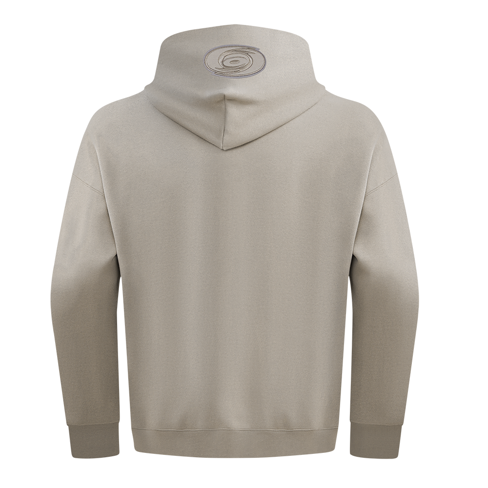 NHL CAROLINA HURRICANES NEUTRAL CHANDAIL À CAPUCHON EN MOLLETON À ÉPAULES TOMBANTES POUR HOMME (TAUPE)