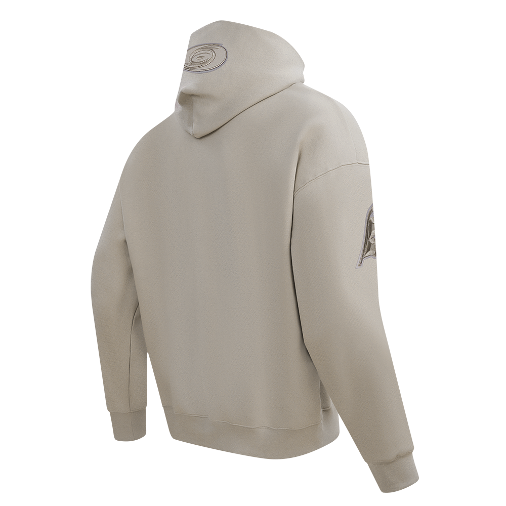NHL CAROLINA HURRICANES NEUTRAL CHANDAIL À CAPUCHON EN MOLLETON À ÉPAULES TOMBANTES POUR HOMME (TAUPE)