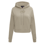 NHL CAROLINA HURRICANES NEUTRAL WOMEN'S CROPPED PULLOVER HOODIE (TAUPE)