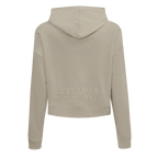NHL CAROLINA HURRICANES NEUTRAL WOMEN'S CROPPED PULLOVER HOODIE (TAUPE)