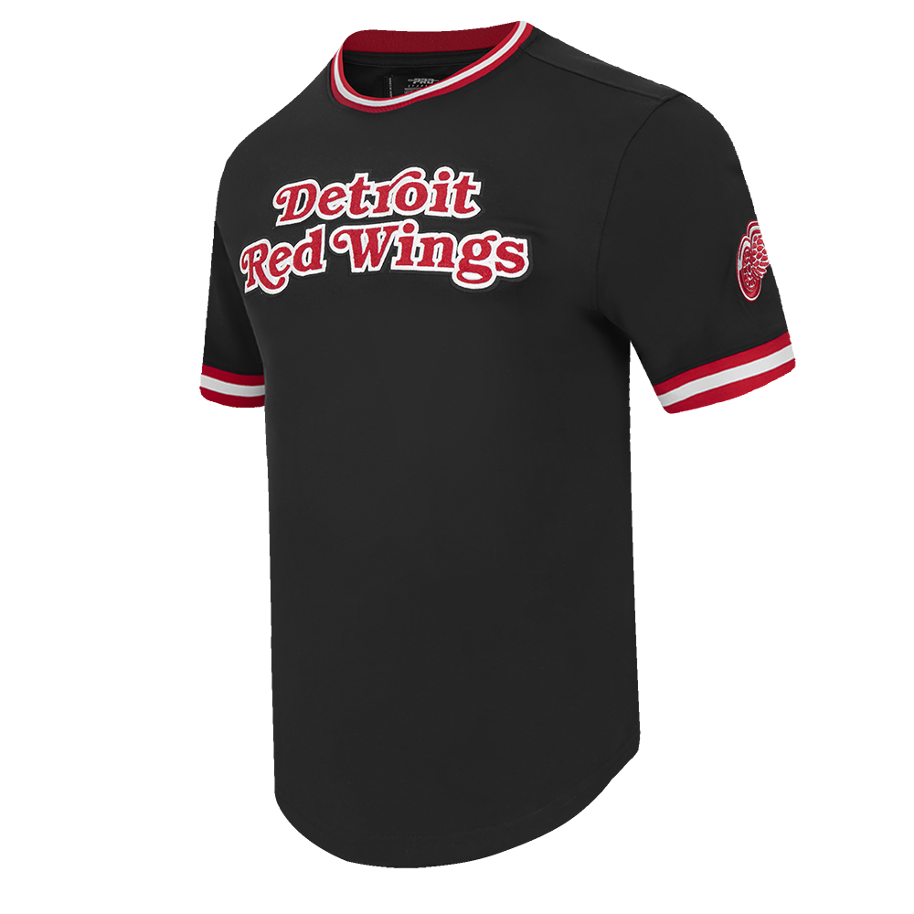 NHL DETROIT RED WINGS CLASSIC CHENILLE MEN'S DK TEE (BLACK/RED)