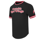NHL DETROIT RED WINGS CLASSIC CHENILLE MEN'S DK TEE (BLACK/RED)