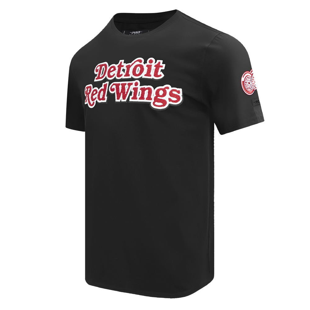 NHL DETROIT RED WINGS CLASSIC CHENILLE MEN'S TEE (BLACK)