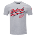 NHL DETROIT RED WINGS SCRIPT TAIL MEN'S SJ TEE (HEATHER GREY)