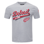 NHL DETROIT RED WINGS SCRIPT TAIL MEN'S SJ TEE (HEATHER GREY)