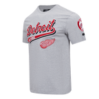 NHL DETROIT RED WINGS SCRIPT TAIL MEN'S SJ TEE (HEATHER GREY)
