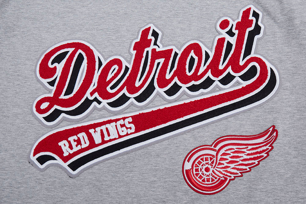 NHL DETROIT RED WINGS SCRIPT TAIL MEN'S SJ TEE (HEATHER GREY)