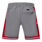 NHL DETROIT RED WINGS SCRIPT TAIL SHORT EN MAILLE DOUBLE 2.0 POUR HOMME (GRIS/ROUGE)