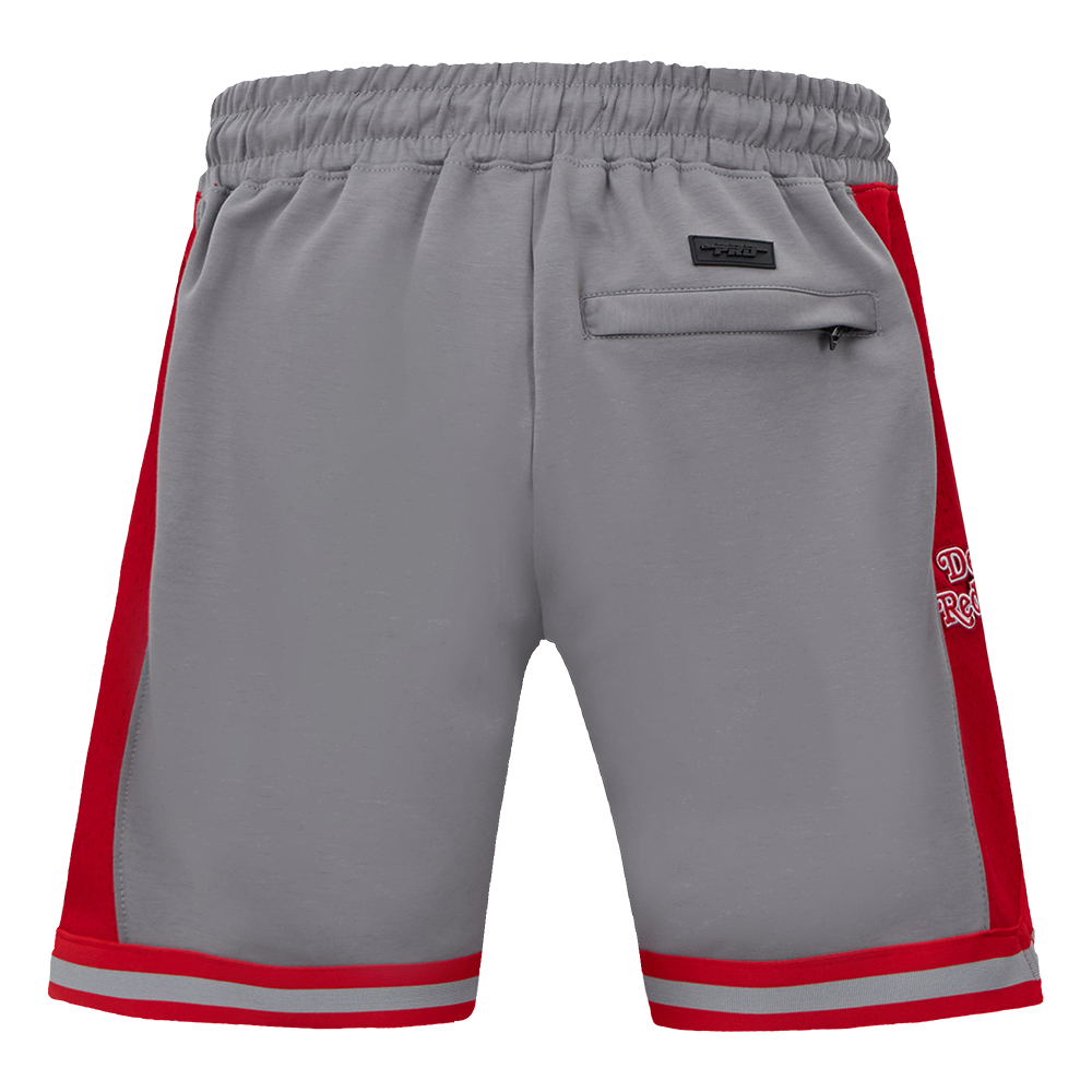 NHL DETROIT RED WINGS SCRIPT TAIL SHORT EN MAILLE DOUBLE 2.0 POUR HOMME (GRIS/ROUGE)