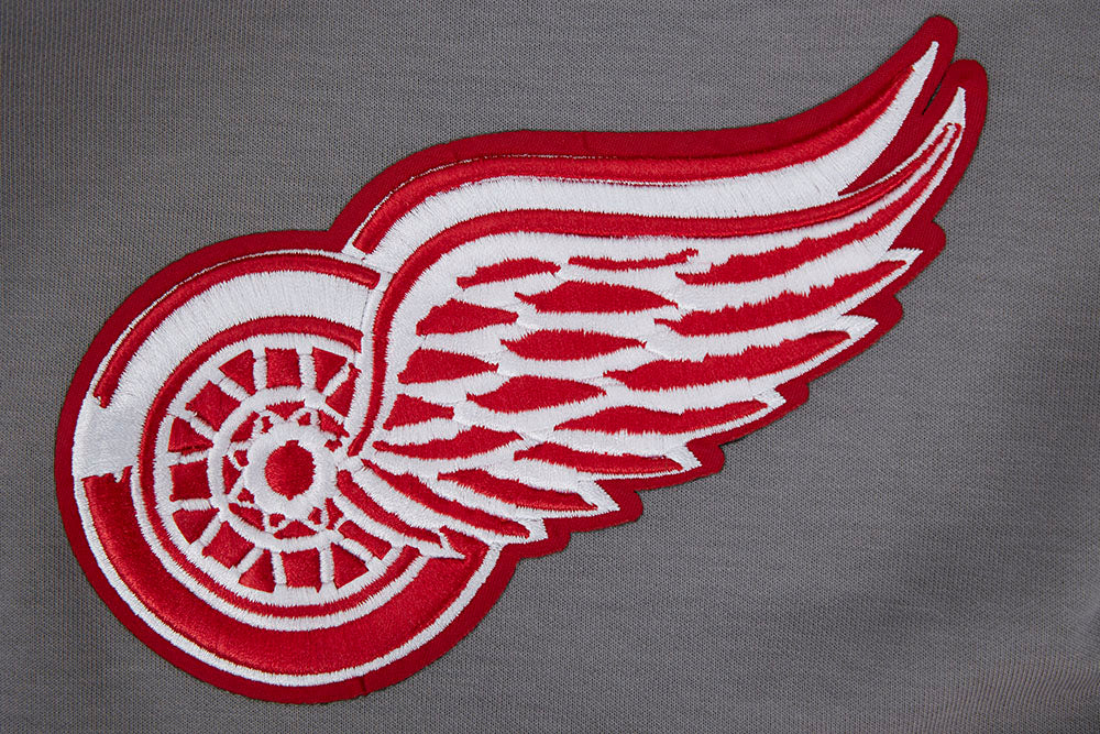 NHL DETROIT RED WINGS SCRIPT TAIL SHORT EN MAILLE DOUBLE 2.0 POUR HOMME (GRIS/ROUGE)